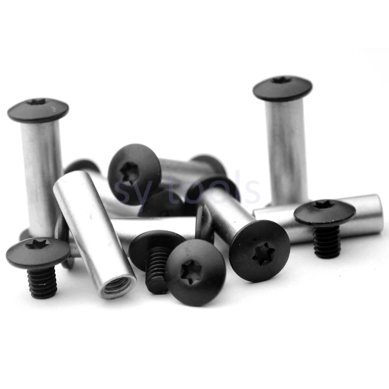 

10 pcs EDC DIY Knife screw with nut M3.5 Handmade Knife Produce sy tools Handle rivet screw 5MM 6MM diameter steel screw