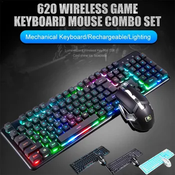 

Compatibility systemRechargeable USB 2.4G wireless ergonomic mechanical keyboard and mouse game set combination standard F713