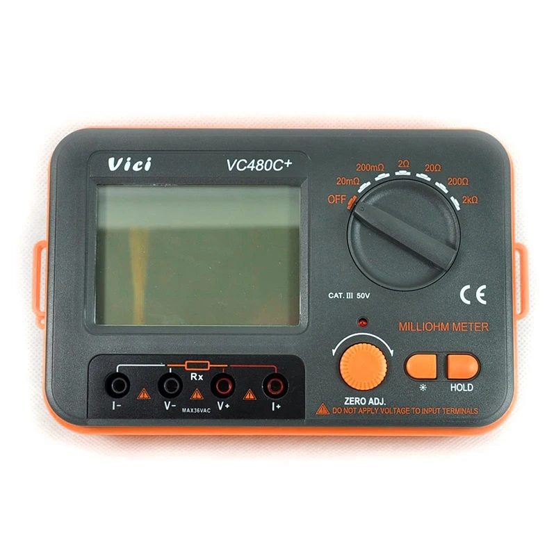 Vici Vc480c + 3 знака после 1/2 точность + 4 провода мультиметр цифровые милли-Омметр