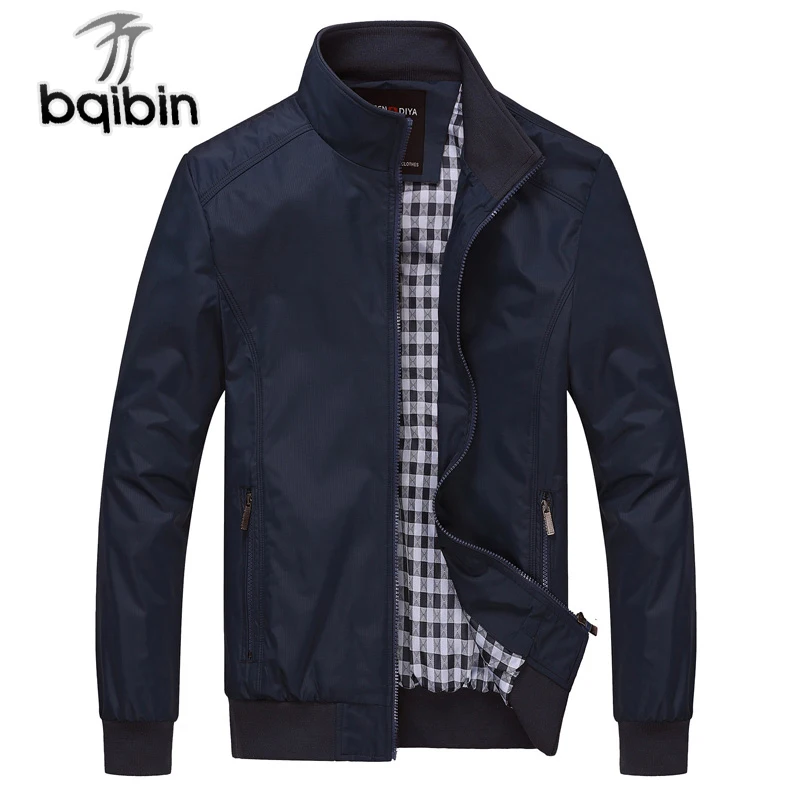 

Plus Size 6XL 2019 Autumn Men Jacket Male Overcoat Casual Solid Jacket Slim Fit Stand Collar Zipper Men Jackets Coat