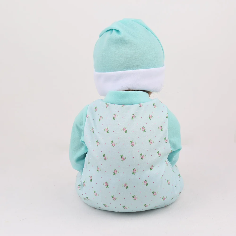 Кукла Reborn Baby 16 дюймов коричневый мохер силиконовый мягкий тело мультфильм Красивые милые синие глаза коллекция подарок на день рождения Дети NPKDOLL