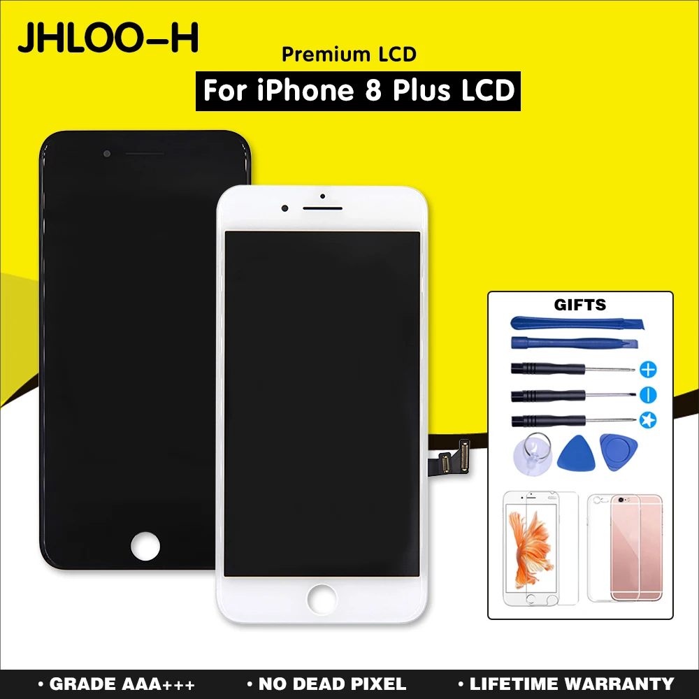 

10PCS/LOT For iPhone 8 Plus LCD With Touch Screen Digitizer Assembly Display Replacement No Dead Pixel 5.5 Inch Free Shipping