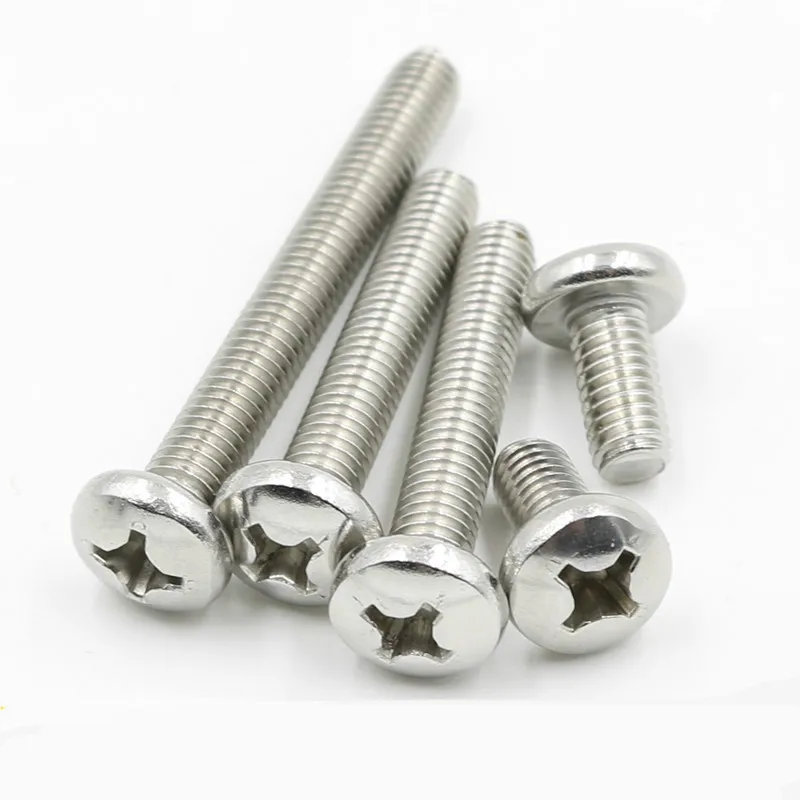 30PCS 304 Stainless Steel Round Head Phillips Screws M2 *8mm GB818in