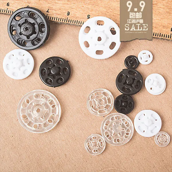 Quality plastic resin press stud snaps invisible sewing accessories