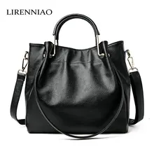 LIRENNIAO Mode Ledertaschen Frauen Handtaschen Luxus Brand echtledertasche damen Frauen Messenger Bags Schulter