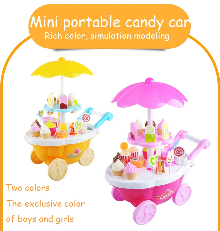 39 шт. мини-корзина игрушки Моделирование супермаркет складная тележка Handcart забавные обучающие игрушки для детей подарок для малышей
