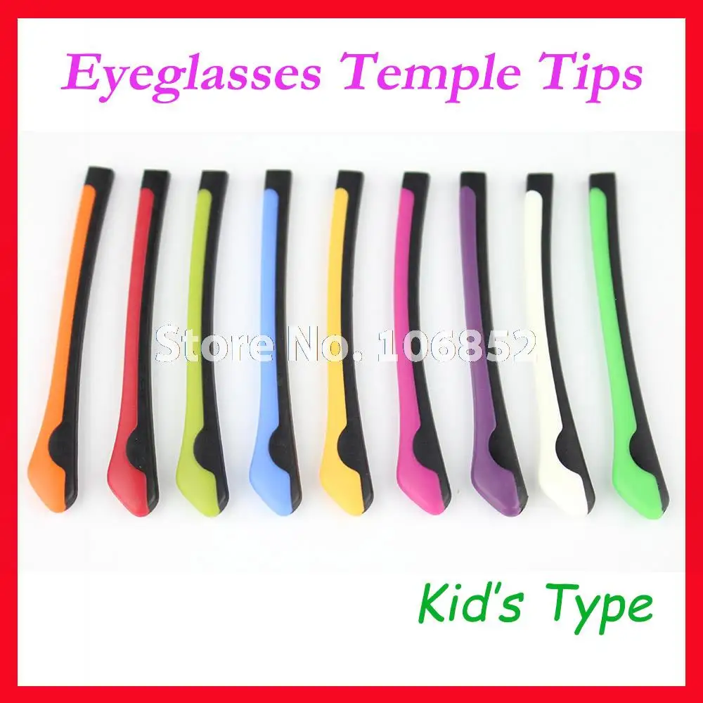 200pcs Et008 Double Color Anti Slip Children's Eyeglasses Tips Glasses Accessories For Kids