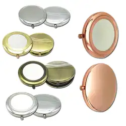 1 шт. новое зеркало для макияжа портативное однотонное металлическое круглое косметическое средство для макияжа модное всплывающее