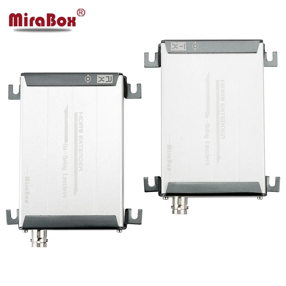 

MiraBox hdmi over coax with TNC top support 1080p A/V lossless and no time delay hdmi extender coaxial transmitter and receiver