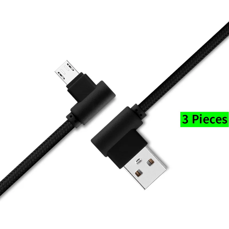 APPACS Micro usb-кабель передачи данных 5 V 2.4A TPE 90 usb-кабель для samsung/Xiaomi/huawei Android 1 m 2 m для быстрой зарядки Кабели Micro-USB - Цвет: Black