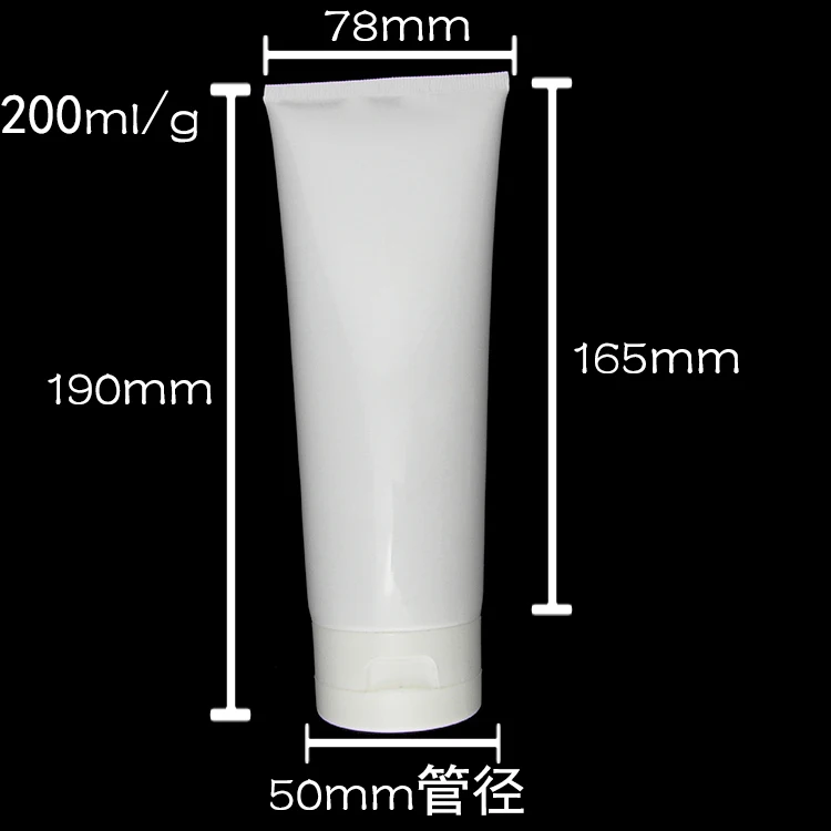 200ML Large Plastic Cosmetic Tube With Flip Top Cap For Packagetube