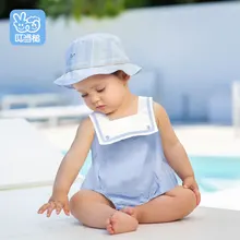 Летняя одежда для новорожденных для маленьких девочек полосатые ползунки, комбинезоны для малышей для маленьких девочек комбинезон без рукавов Комбинезоны на возраст от 0 до 12 месяцев