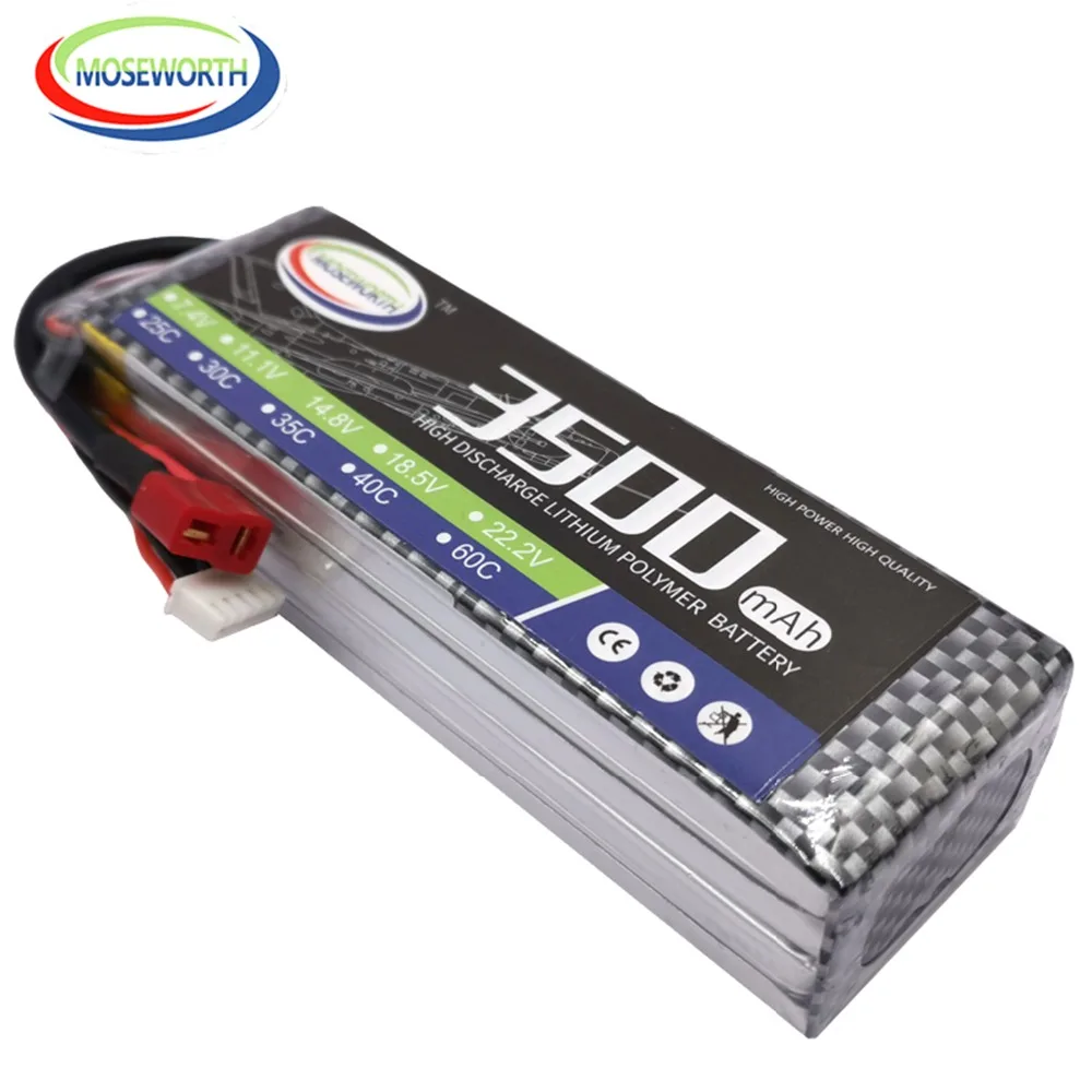 14,8 V RC самолет LiPo Батарея 4S 1100 1500 2200 2800 3500 4200 5200 мА/ч, 25C 35C для радиоуправляемого вертолета Авто Квадрокоптер беспилотный летательный аппарат