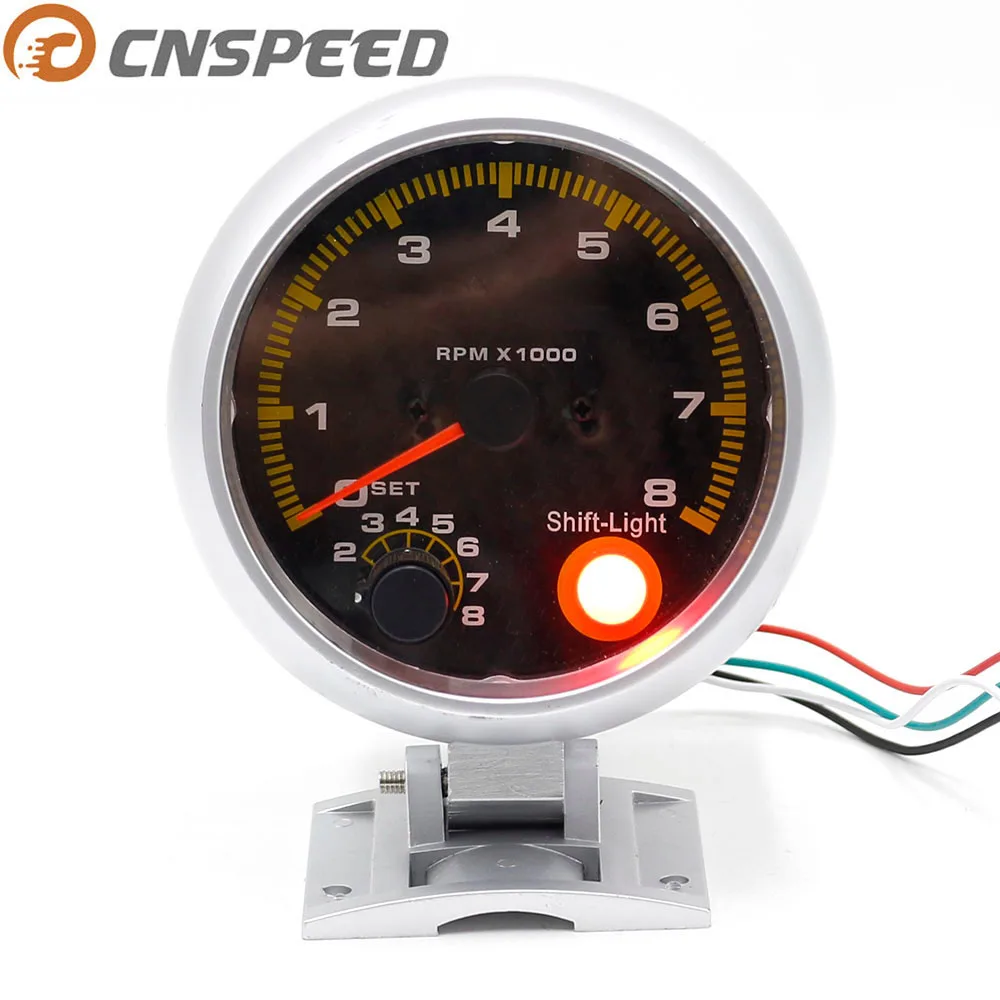 Тахометр CNSPEED 80 мм 0 8000 дюймов|shift light tachometer|rpm meterrpm gauge |
