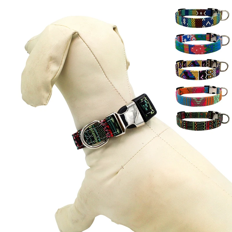 

Dog Collar Personalized Nylon Pet Dog Tag Collar Puppy Cat Nameplate ID Collars Adjustable For Small Medium Large Dogs Leads PY