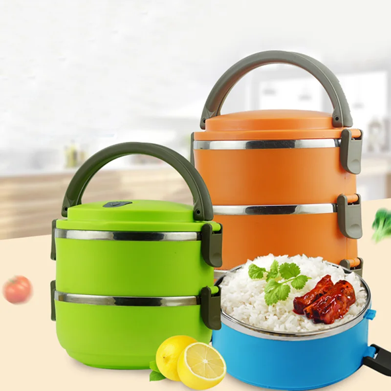 Stainless Steel Insulated Bento Lunch Box Portable Outdoor Travel