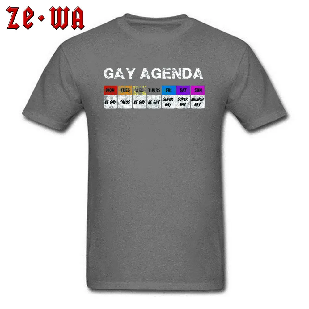 Gay agenda T-shirt -4292 Dominant Short Sleeve Comics T-Shirt Cotton Fabric O-Neck Man Tops Shirt Casual Tees Lovers Day Gay agenda T-shirt -4292 carbon