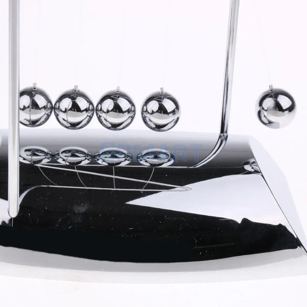 Newton's Cradle Newtons Pendulum Balance Balls Pendulum Physics Science Toy Teaching Aids Office Desk Decoration Mirror Base