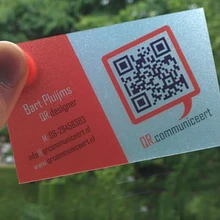Высококачественный персональный qr-код визитная карточка, ПВХ прозрачный 200 шт 0,36 мм-закругленные углы-с рисунком на одной стороне-бесплатный дизайн