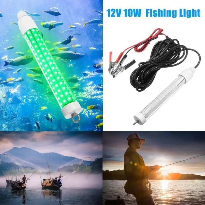 10 Вт 12 В светодиодный фонарь для рыбалки зеленый подводный рыба лампа фонарики-кальмары приманки Finder BHD2