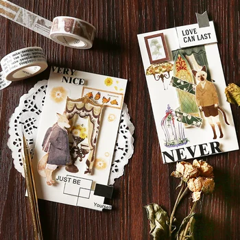 

Vintage Downton Abbey European style washi tape DIY decoration scrapbooking planner masking tape adhesive tape kawaii stationery