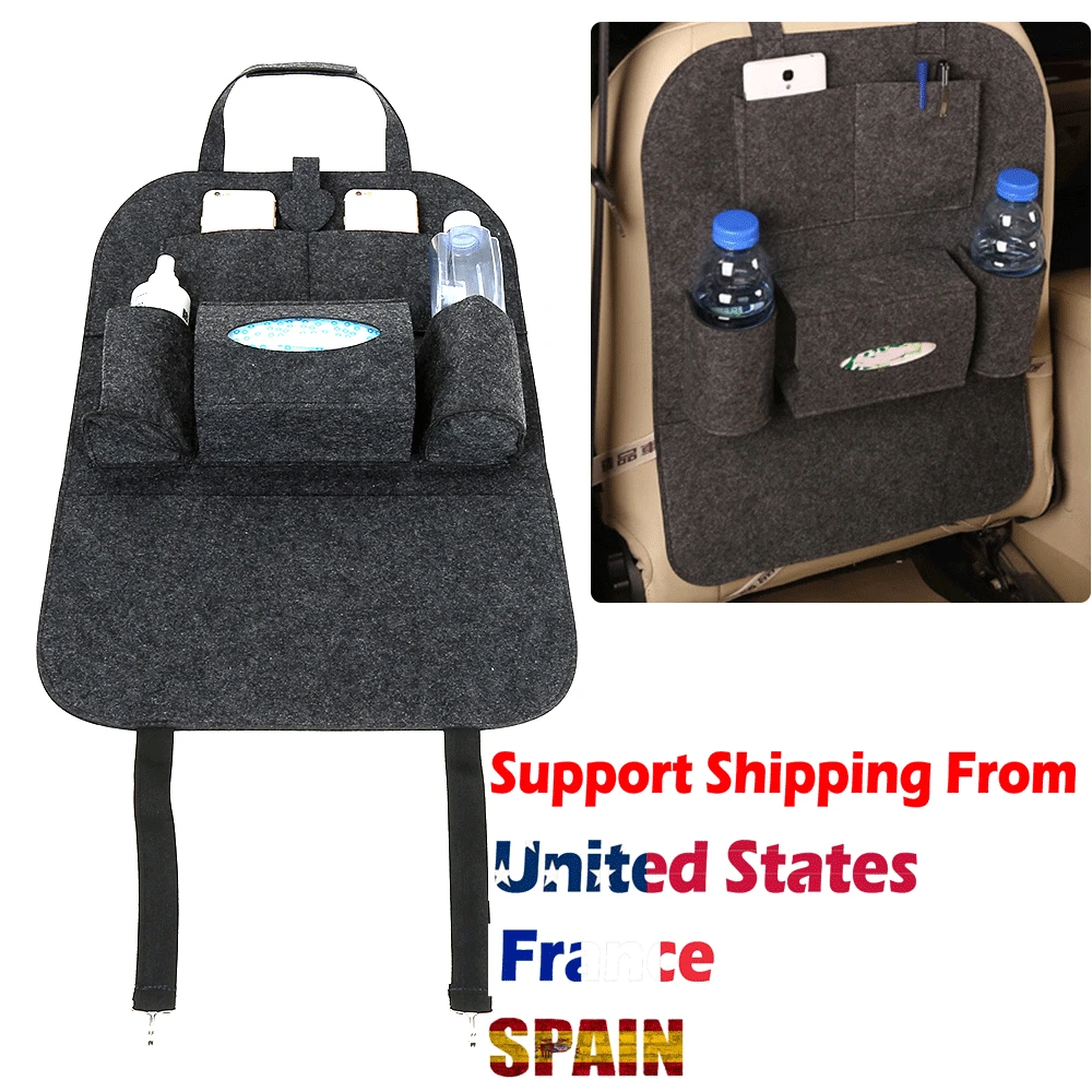 

Universal Backseat Car Auto Back Rear Trunk Seat Elastic Felt Storage Bag Pocket Organizer Organizer Stuff Accessories Hanging