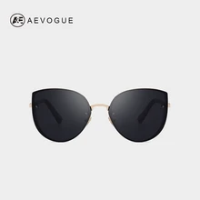 AEVOGUE солнцезащитные очки для женщин Кошачий глаз Роскошные зеркальные Светоотражающие градиентные линзы сияющая оправа солнцезащитные очки женские UV400 AE0665
