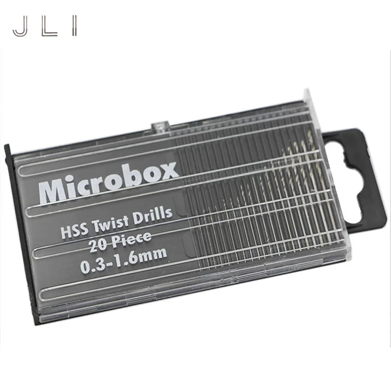 20PC 0.3 to 1.6mm HSS Mini Twist Drill Automatic Micro Bit Set High Speed Steel for PCB Wood Hobby Drilling Tools | Инструменты