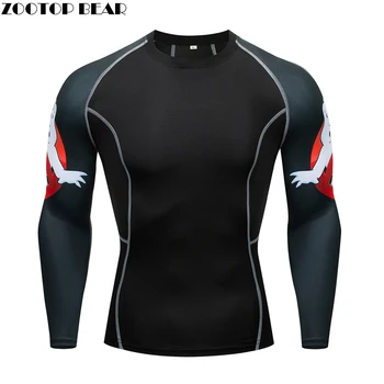 

Bear MMA T Shirts Keep Fit Fitness Long Sleeves Skin MMA Tight Weight Tee Lifting Elastic Mens Compression T Shirt ZOOTOP BEAR