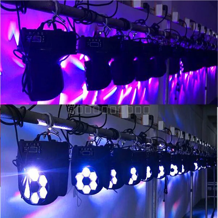 Светодиодная мини лампа abeja ojo Led праздничный эффект 6x15 w dj luz Real movil rgbw 4 в 1 led de la lampara
