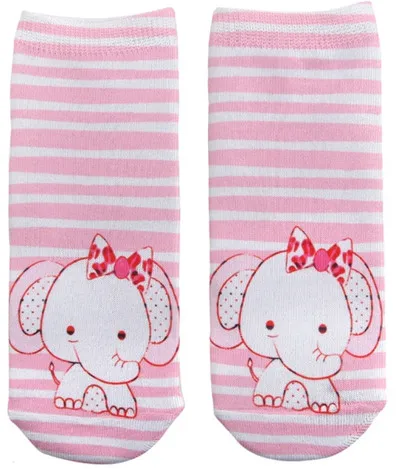 Baby elephant 9 4 пары/Детские носки с рисунками, носки для мальчиков и девочек, короткие носки без пятки, серия носки с милыми животными - Цвет: Baby elephant 9