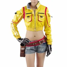 Final Fantasy XV Cindy Aurum Cosplay Costume Full Set Cosplay Women Coat Jacket Sexy Leather CosDaddy persona 5 futaba sakura shirt coat jacket cosplay costume full set