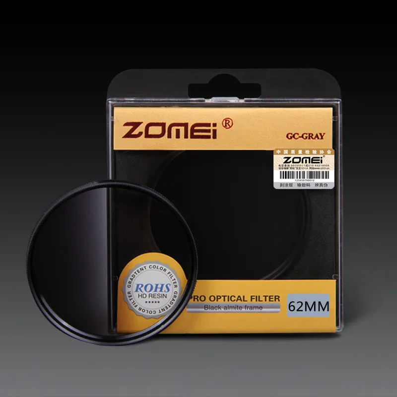 

Zomei 62mm Pro Optical GND Filter Gray Graduated Neutral Density GC Filter for Canon Nikon Tamron Sigma Camera lens