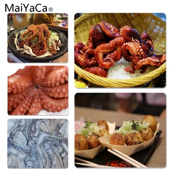 

MaiYaCa In Stocked Seafood in bamboo basket Durable Rubber Mouse Mat Pad Size for 180x220x2mm and 250x290x2mm Small Mousepad