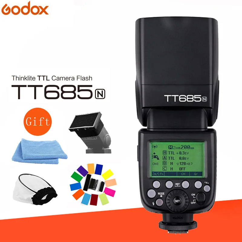 Godox TT685N фотовспышка внешняя TTL Беспроводная вспышка для Nikon D800 D700 D7100 D7000 D5200 D5000 D5300