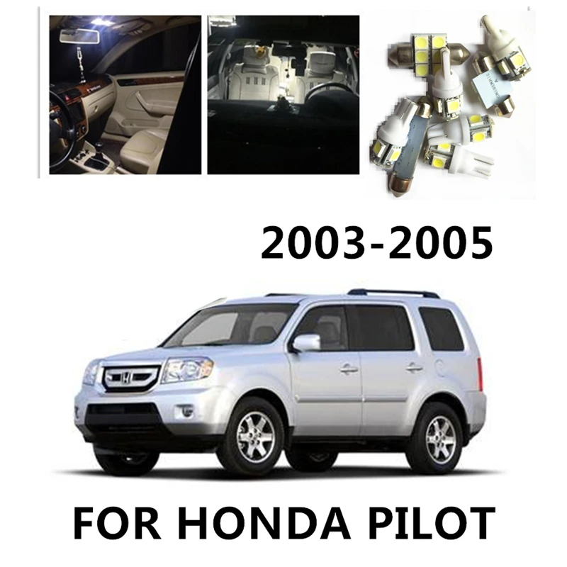 LOAUT 11 шт. Светодиодные белые карты купол багажник любезно лампочки для Honda Pilot