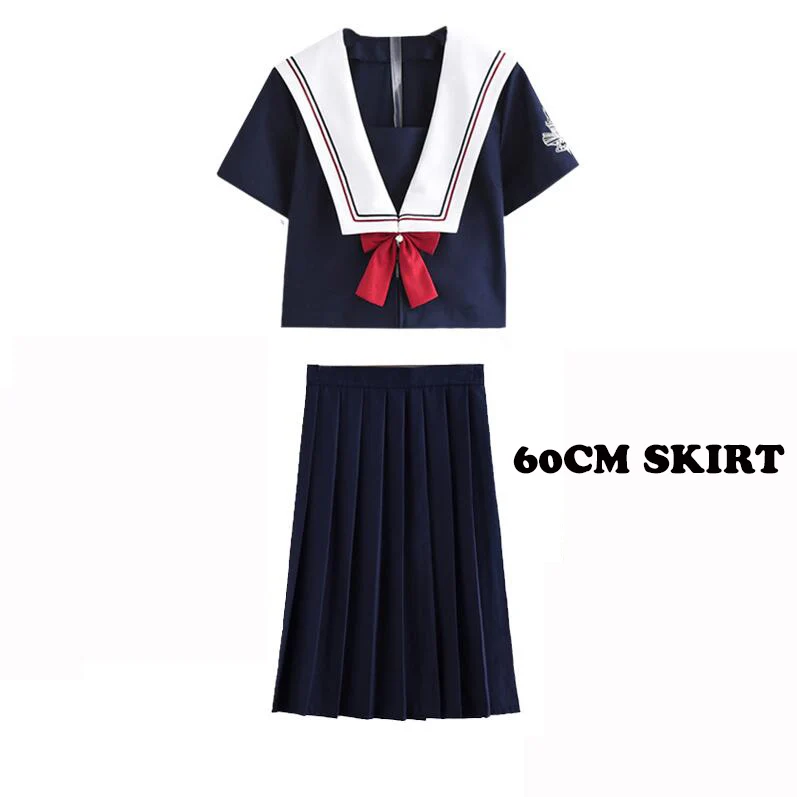 Японская форма для плохих девушек JK, базовая плиссированная юбка, отличные студенческие супер-длинные платья для колледжа JKFL0010 - Color: 60CM SKIRT
