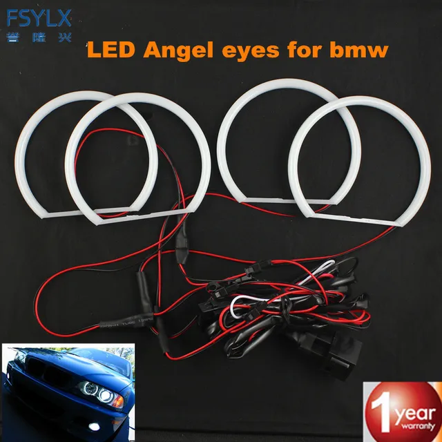 fsylx smd white led angel eyes for bmw e36 e38 e39 e46 projector