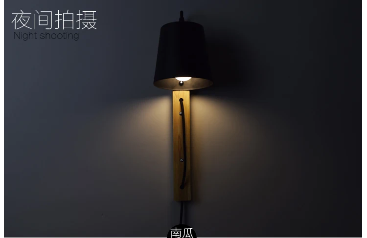 Современный японский светодио дный светодиодный светильник из дуба деревянный настенный светильник бра для спальни домашний настенный