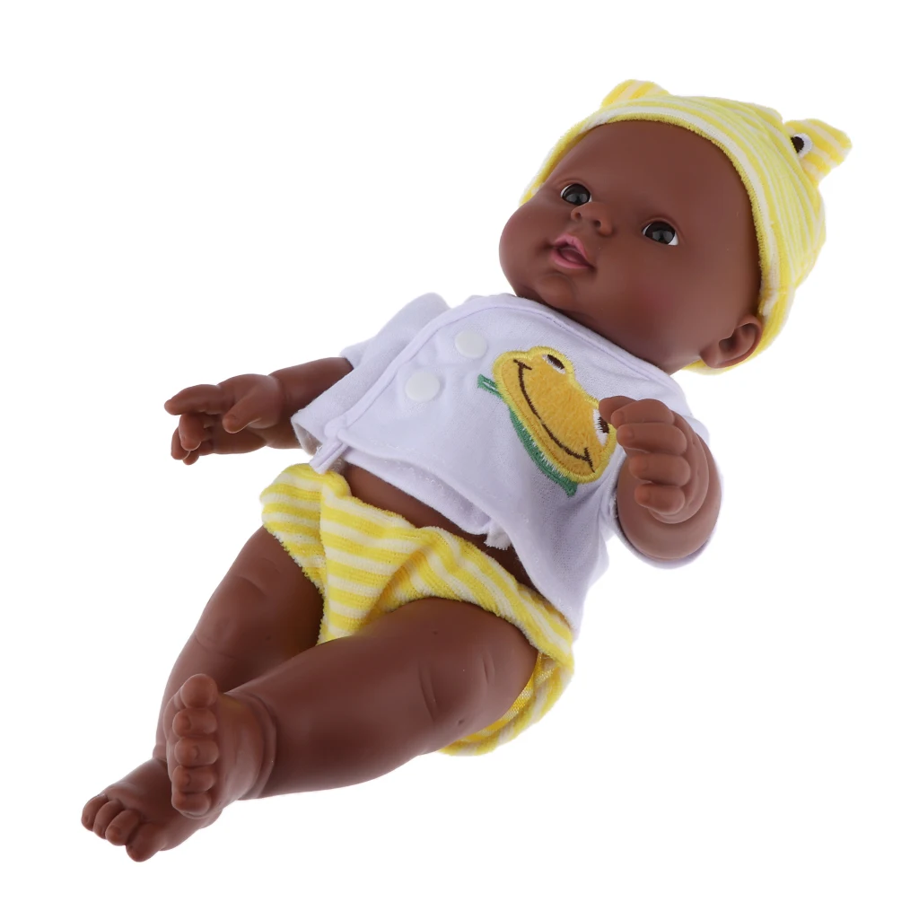 30cm 12 inch Reborn Dolls Baby Doll Soft Vinyl Lifelike Newborn Baby Toy for Boys Girls Birthday Christmas Gifts (Yellow)