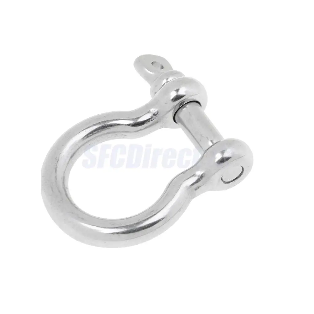 2 Pack 5mm 6mm STAINLESS STEEL BOW SHACKLE FOR BOAT MARINE CHAIN RIGGING