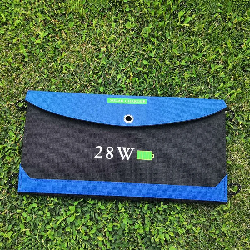 Солнечная зарядка KERNUAP 28 Вт sunpower двойной USB порт водонепроницаемая Складная