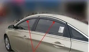Window Visor Vent with chrome Molidng For Hyundai SONATA 2011 2012 2013 2014 | Автомобили и мотоциклы