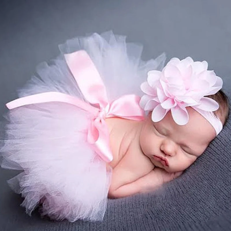 

New Fashion Baby Girls Newborn Headband Tutu Skirt Costume Photo Photography Prop #262245
