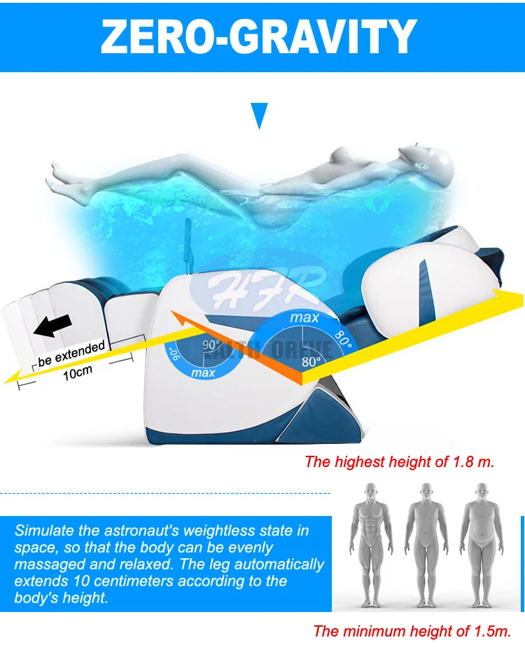 HFR портативный музыкальный 3D Шиацу S+ L форма китайский Корея Электрический ноги полный уход за телом роскошные дешевые массажное кресло 4d нулевой гравитации