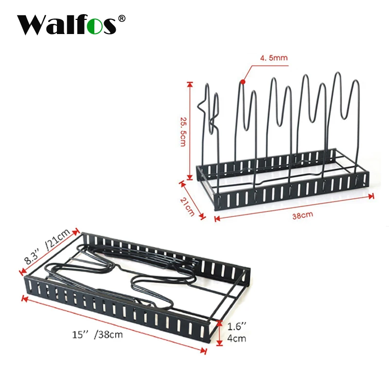WALFOS Органайзер Пан держатель разделочной доски сушилка для посуды металлическая подставка для хранения полка-сушилка для посуды раковина Органайзер, кухонные аксессуары