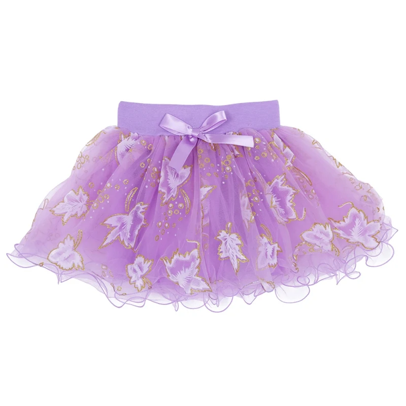 Новинка; Лидер продаж Летняя одежда для малышей платье с цветочным рисунком для девочек, платье с бантом для принцессы кавайная юбка праздничное платье-пачка, юбки юбка-американка для девочек бальное платье - Цвет: Лаванда