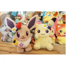 2019New аутентичная японская аниме игра 2 шт. Пикачу и еивуи Пасхальная Eevee плюшевые куклы мягкие игрушки ограниченная плюшевая кукла игрушка