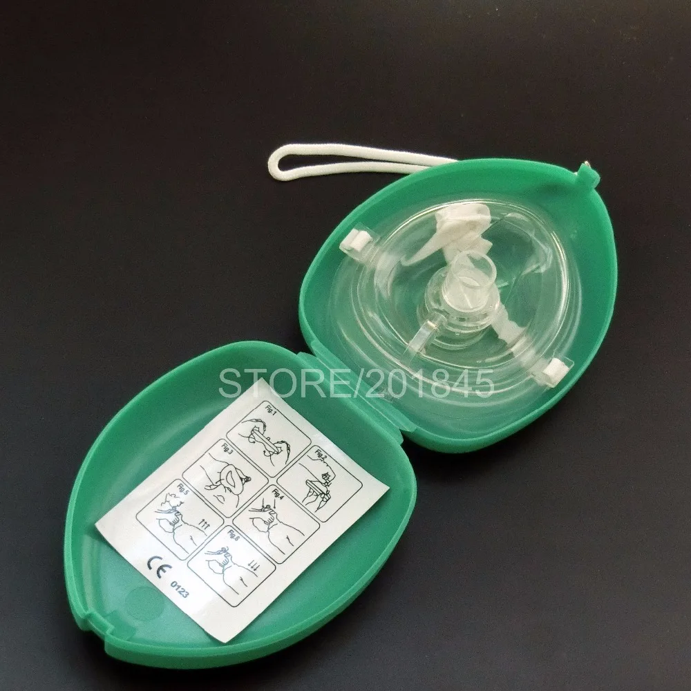 2 шт./лот CPR Карманный реаниматор маски для лица с односторонним клапаном первой помощи Навыки обучения учебно-Тренировочный Набор инструмент для ухода за здоровьем