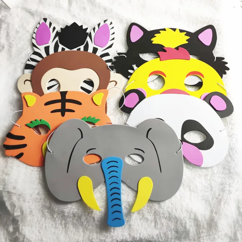 

Newest Safari Party EVA Foam Animal Masks Halloween Decorations Masquerade Masks Cosplay Scary Mask Horror Jungle Party Supplies
